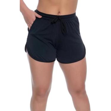 Imagem de Short Feminino Saída De Praia Moda Praia E Piscina Com Bolso - Lar e M