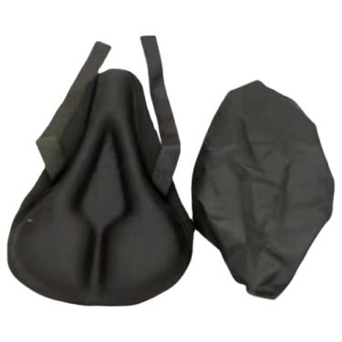 Imagem de KiBcsLic Capa para assento de bicicleta, resistente ao desgaste, macia, acolchoada, confortável, ampla, antiderrapante para exercícios em ambientes internos e, Ranhura Triangular