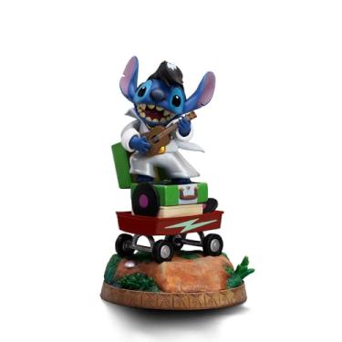 Imagem de Iron Studios Estátua Stitch Rei do Rock Disney Classics Art Scale 1/10 Resina Polystone 16,7cm