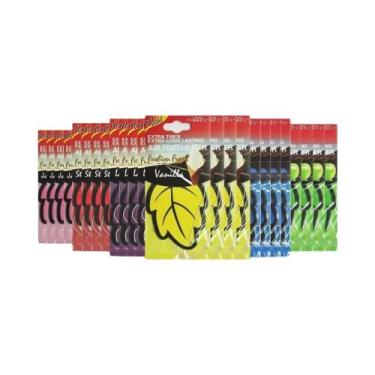 Imagem de Aromatizador De Carro Em Forma De Folha Pacote Familiar Aroma Natural 