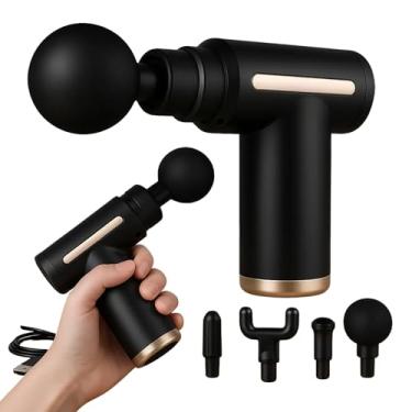 Imagem de Massageador Muscular Elétrico Profissional Portátil – Alívio da Dor, Relaxamento e Liberação Miofascial, 4 Ponteiras Intercambiáveis, Recarregável, Silencioso e Leve