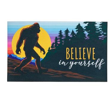 Imagem de Evergreen Believe in Yourself Tapete de sassafrás para pés grandes, capachos de 76 x 46 cm, tapete de boas-vindas interno e externo para entrada da porta da frente, tapete antiderrapante à prova