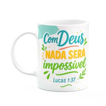 Imagem de JPS INFO, Caneca Religiosa Versículos Bíblicos - Lucas 1:37