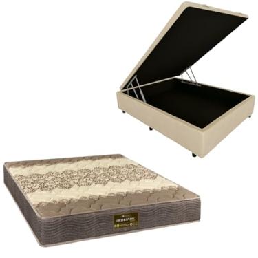 Imagem de Cama Box Baú Blindada com Colchão de Espuma Orthopedic - Casal 138x188 (CORINO BEGE)