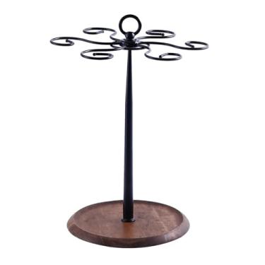 Imagem de KiBcsLic Suporte para medalhas com base de metal e madeira para mesa, fácil de pendurar, porta-prêmios para ginástica, futebol, corrida e torcida.