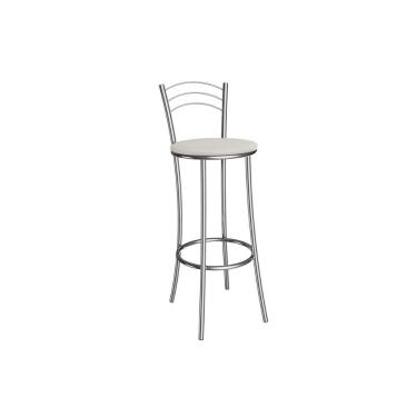 Imagem de Banqueta Sala De Jantar Petra 1b700cr Aço 1 Un Cromado-ano Branco - Kappesberg