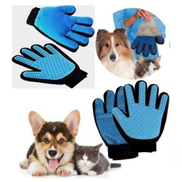 Imagem de Luva Nano Magnética Tira Pelos Pets Cães Gatos True Touch