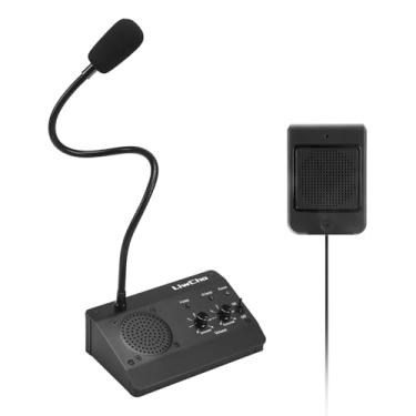 Imagem de LiwCho Intercomunicador de janela de duas vias, sistema de alto-falante de janela, microfone de intercomunicação anti-interferência. Para negócios, banco, escritório, hospital, balcão, loja, estação