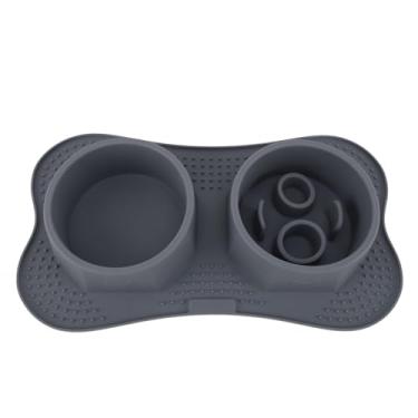 Imagem de Generic Jogo da Esteira das Bacias do Cão, Silicone Conveniente Bacias Seguras do Alimentador Animal de Estimação Fácil de Limpar para Dentro (Grande)