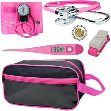 Imagem de Kit Enfermagem Academico Com Aparelho de Pressao Estetoscopio Rappapor