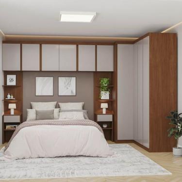 Imagem de Guarda-Roupa Modulado 8 Peças 10 Portas Arani CabeCasa MadeiraOriginal