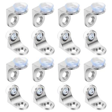 Imagem de PATIKIL Pregos de suporte de prateleira, 30 peças de pinos de prateleira de armário em forma de L de 1,8 mm de espessura com parafusos para prateleiras para armário de cozinha de madeira armário de