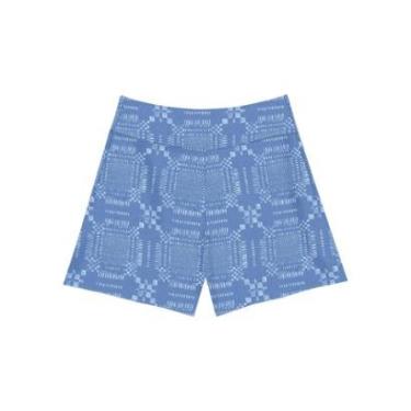 Imagem de Shorts Estampado Com Zíper E Cintura Alta-Feminino
