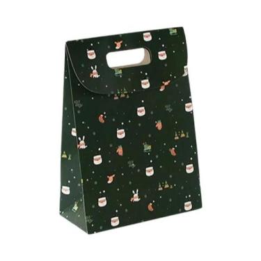 Imagem de Caixa de presente de Natal saco de doces portátil flip cover lembrança