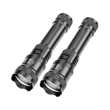 Imagem de Lanterna Tática LED Super Brilhante Com Zoom Telescópico E Bateria 186