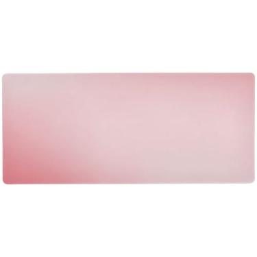 Imagem de Tapete de jogos gradiente abstrato rosa para mesa para jogos e escritório, mouse pad grande, 90 x 40 cm, superfície lisa e antiderrapante