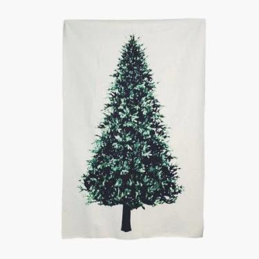 Imagem de Tapeçaria, decoração de parede de árvore de Natal, 100x70cm, microteci