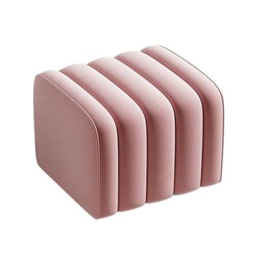 Imagem de Armários para sapatos com prateleiras para sapatos Banqueta para sapatos, banco de entrada para casa, simples, sala estar, roupas, sofá, cor sólida, cabeceira(Pink)