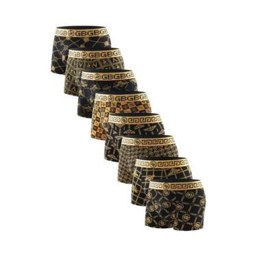 Imagem de Conjunto De 8 Peças De Roupa Íntima Masculina Boxer Briefs Confortávei