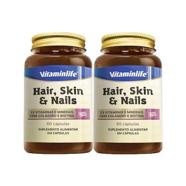 Imagem de Kit 2X Hair, Skin E Nails com Colágeno e Biotina - 60 Cápsulas - VitaminLife-Masculino