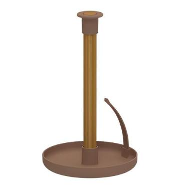 Imagem de Porta Papel Toalha Ou Lume Haste Bambu Mesa Posta Decor - Bege, Marrom