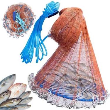 Imagem de Tarrafa Chinesa Rede Pesca Pescaria Peixe Multifilamento Lambari Robal