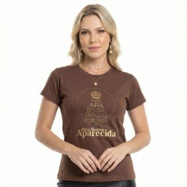 Imagem de Camiseta BabyLook Feminina Algodão Nossa Senhora Aparecida - Tenella, 