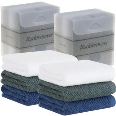 Imagem de Jogo Pano De Copa Buddemeyer 3pçs Gourmet Branco/Verde/Azul