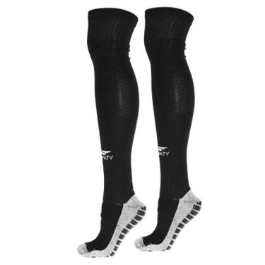 Imagem de Meião Penalty Futebol Grip Max Borracha Antiderrapante, 33 a 38, Preto