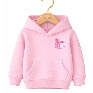 Imagem de Moletom Canguru Infantil Estampa Jesus Loves Me 1015 Conforto Térmico 