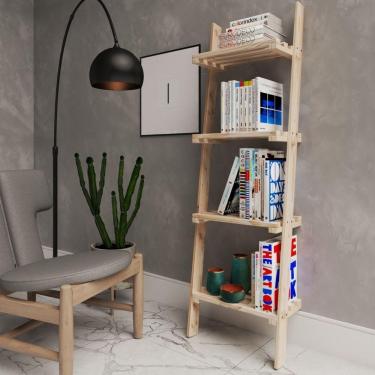Imagem de Estante De Calçados Escada 4 Prateleiras Pinus Sapateira