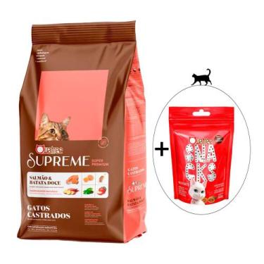Imagem de Ração Quatree Supreme Gatos Castrados Salmão e Batata doce - 10,1kg + 