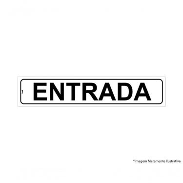 Imagem de Placa Sinal.Pvc 05X25Cm Entrada Ref 2403