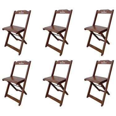 Imagem de Kit 6 Cadeiras Dobráveis Madeira Hei Imbuia
