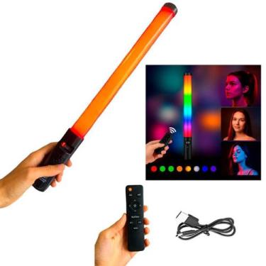 Imagem de Bastão Led Recarregável Com Efeitos Visuais Coloridos - Relet