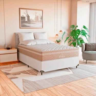Imagem de Cama Box Casal Branco + Colchão Paris Molas Ensacadas - eShop casa, Co