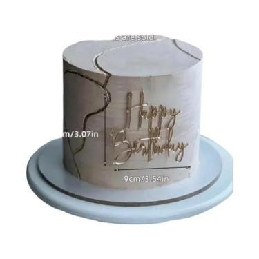 Imagem de Topos De Bolo De Acrílico Dourado Para Aniversário De Crianças, Menina