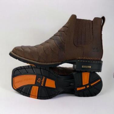 Imagem de Botina Masculina Zebu Couro Mustang Terra Escamada Ref:57040 MS 05, Ma