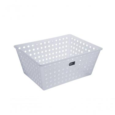 Imagem de Cesta Organizadora Coza Plástica Empilhável 28,8 X 19,1 X 12,3 Cm, (4,4 LL) Linha One Natural Coza