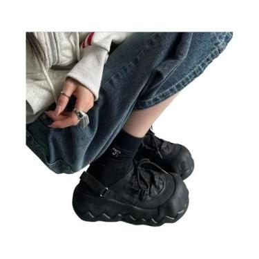 Imagem de Sandálias Femininas Mary Jane De Verão Com Salto Grosso De 5CM, Renda 