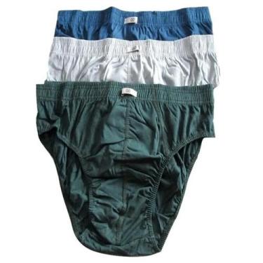 Imagem de Kit 3 Cuecas Slip Marxan Algodão cintura reforçada com quatro costuras