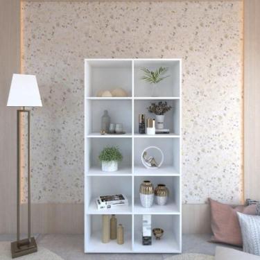 Imagem de Estante 10 Nichos Livreiro Multiuso Belle Branco - DRD, Branco