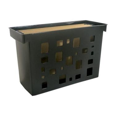 Imagem de Caixa Arquivo Dello Preta c/ 6 Pastas Suspensas Kraft 0330