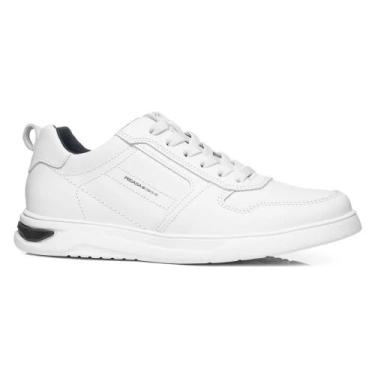 Imagem de Tenis Sapatênis Pegada Delta Couro Masculino Branco, 41, Branco