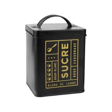 Imagem de Porta Mantimentos Retangular 500g Le Petite para Açucar, 500g, Matt Bl