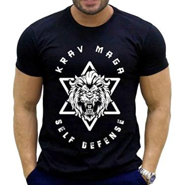 Imagem de Camisa Camiseta Academia Luta Krav Maga Muay Thai Jiu Jitsu COR:PRETO;TAMANHO:GG
