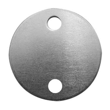 Imagem de Etiqueta de Alumínio Redonda 2 Furos 51mm Pacote com 12 unid - 71763