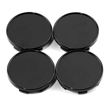 Imagem de 4 peças 54 mm (2,13 pol.) / 49 mm (1,93 pol.) Tampa central do cubo de roda base preta para #40342-AU511 40342-40P01 40343-5P215 350Z 2003-2006 Folha 2015-2017