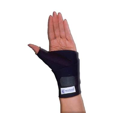 Imagem de Ortocenter Munhequeira Em Neoprene Com Apoio Em Pvc No Polegar Direito Preto Grande