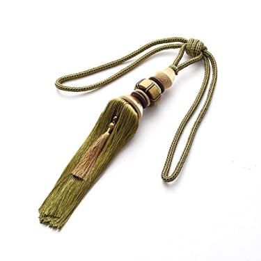 Imagem de Suportes de cortina prendedores de cortina simples alça de cortina de bola de foguete alça de cortina pendurada borla alça de cortina de orelha, T10,1 Pçs